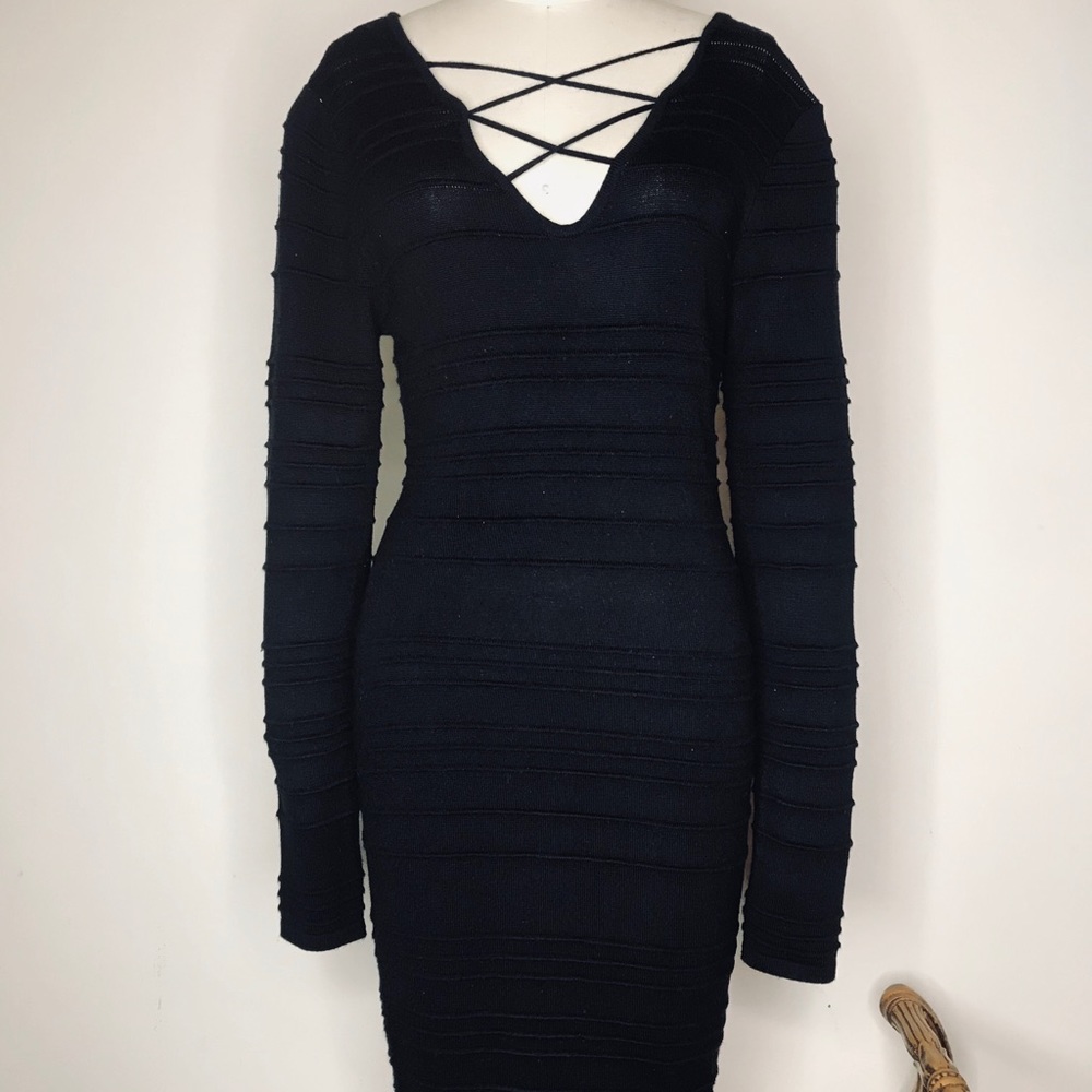 Derek❤️Heart Black Vintage Knit Dress